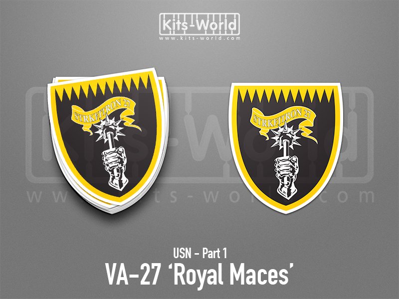 Kitsworld SAV Sticker - US Navy - VA-27 Royal Maces Approx height: 100 mm 